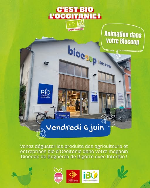 Animation ce vendredi 6 juin dans votre Biocoop Bric à Vrac !