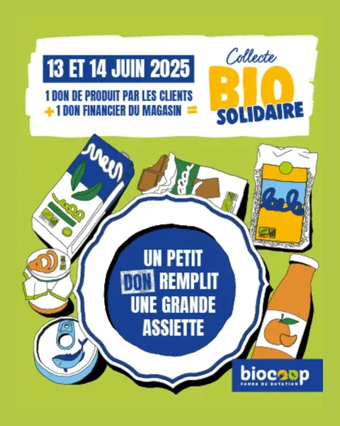 C'est le retour de la Collecte Bio Solidaire – ​13 & 14 JUIN 2025 